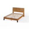 Evelyn Minimalist Solid Wood Bed Frame with Headboard