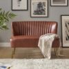 2 Seater Faux Leather Loveseat
