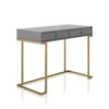 Rectangle Writing Desk with Golden Metal Legs