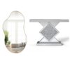 50x92.5CM Wall Mirror 120cm Glass Top Console Table Set