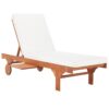 Alvah Outdoor Adjustable Garden Lounger with Cushion