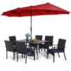6 - Person Patio Dining Set with Rectangular Table , Cushions Included