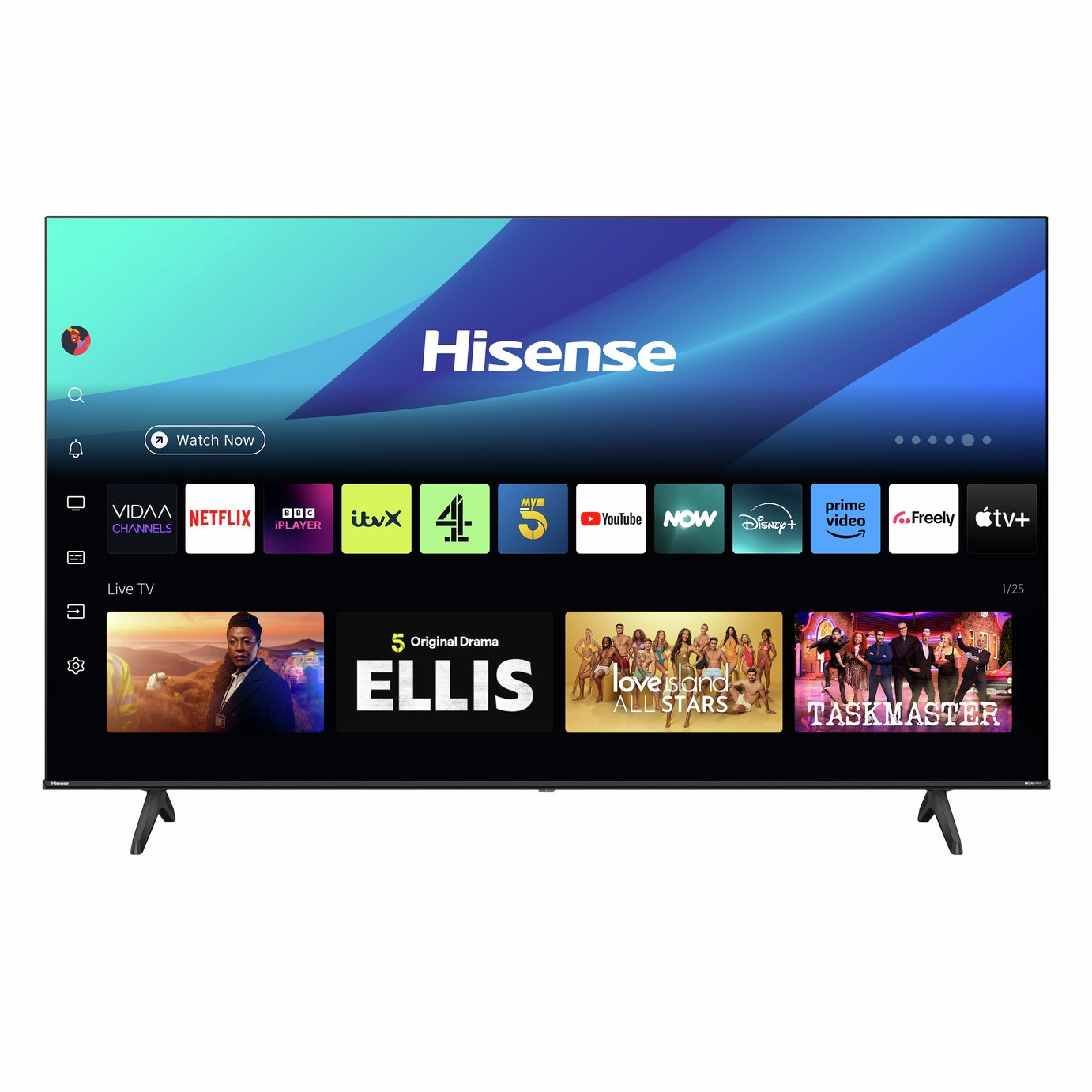 Hisense 55E6QTUK 55-inch 4K UHD LED Smart TV with Freely