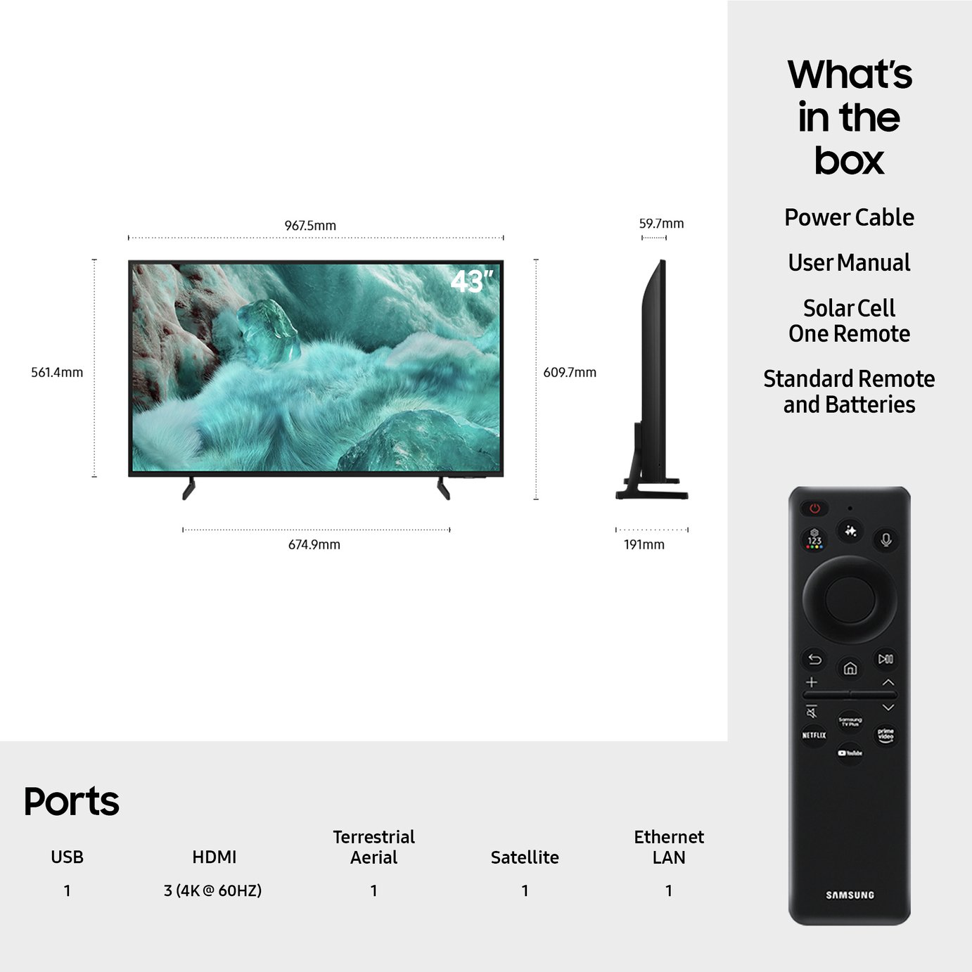 Samsung QE43Q7FAAU 43-inch 4K UHD QLED Smart TV - Image 3