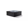 Wave Garda 4-Person Eco Foam Square Hot Tub with Integrated Heater, Charcoal Black