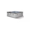 Wave Garda 4-Person Eco Foam Square Hot Tub with Integrated Heater, Graphite Grey