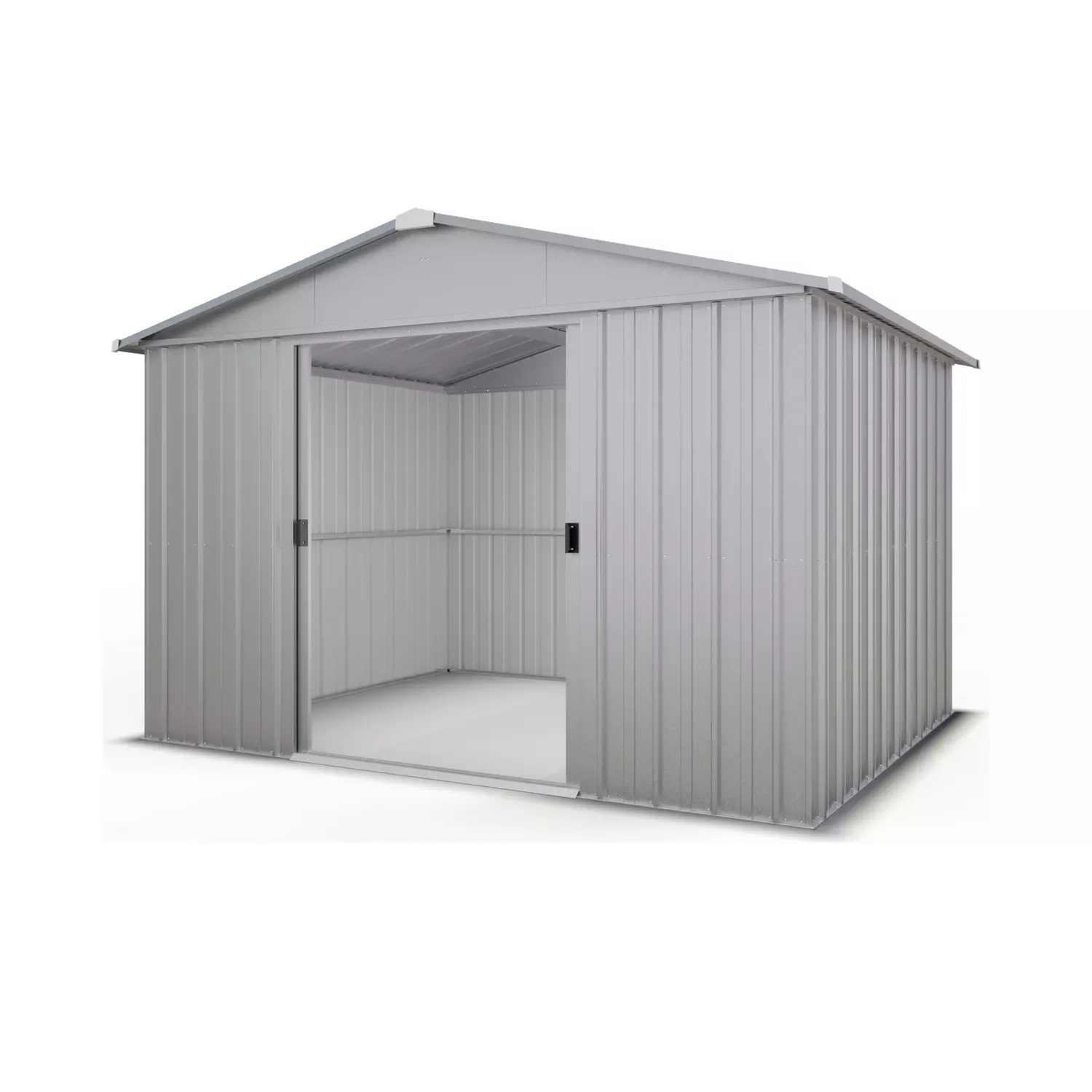YardMaster 10 x 13ft Galvanised Metal Garden Shed with Anchor Kit