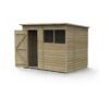 Forest Garden 4Life 8 x 6ft Overlap Pent Shed with Two Windows