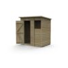 Forest Garden 6 x 4ft Pressure-Treated Pent Shed with Two Windows