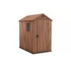 Keter Darwin 4 x 6ft Brown Evotech Resin Shed with Window and Floor
