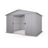 YardMaster 10 x 8ft Galvanised Metal Garden Shed with Anchor Kit