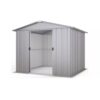 YardMaster 8 x 7ft Galvanised Metal Shed with Sliding Doors