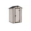 Keter Manor 4 x 3ft Brown Resin Apex Shed with Lockable Door